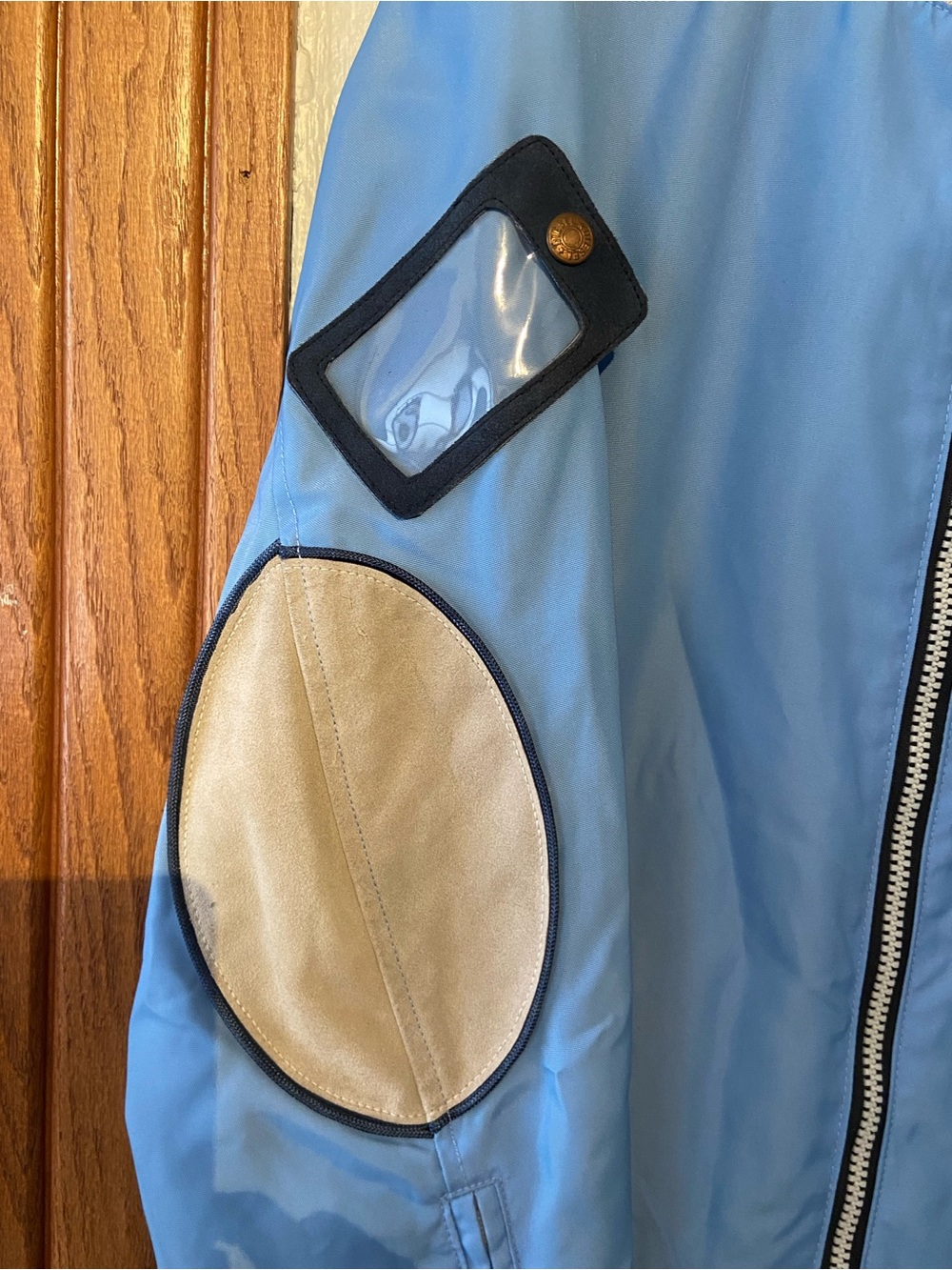 Vintage Diesel Men's Light Blue Bomber racing Jacket L EUC - Picture 4 of 11